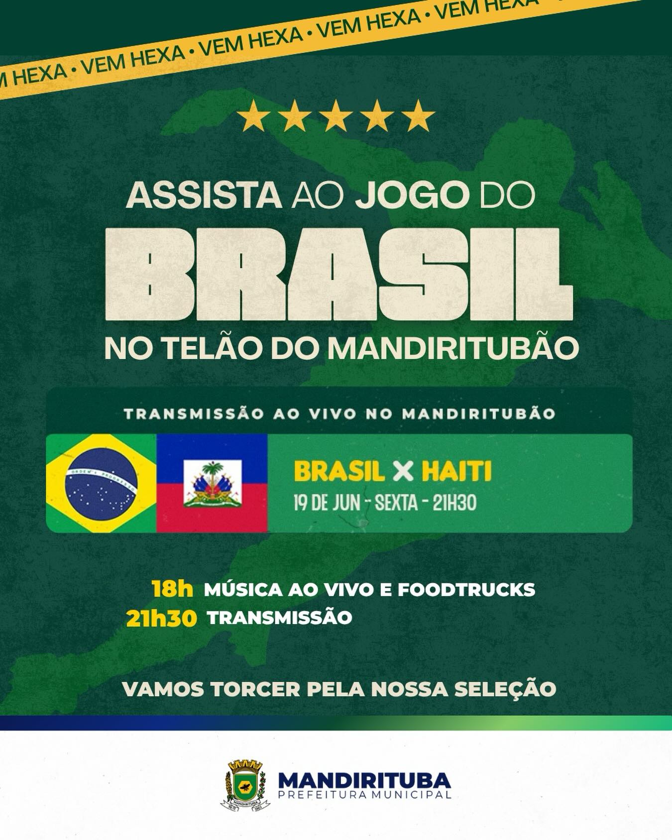 Post do instagram da Prefeitura de Mandirituba