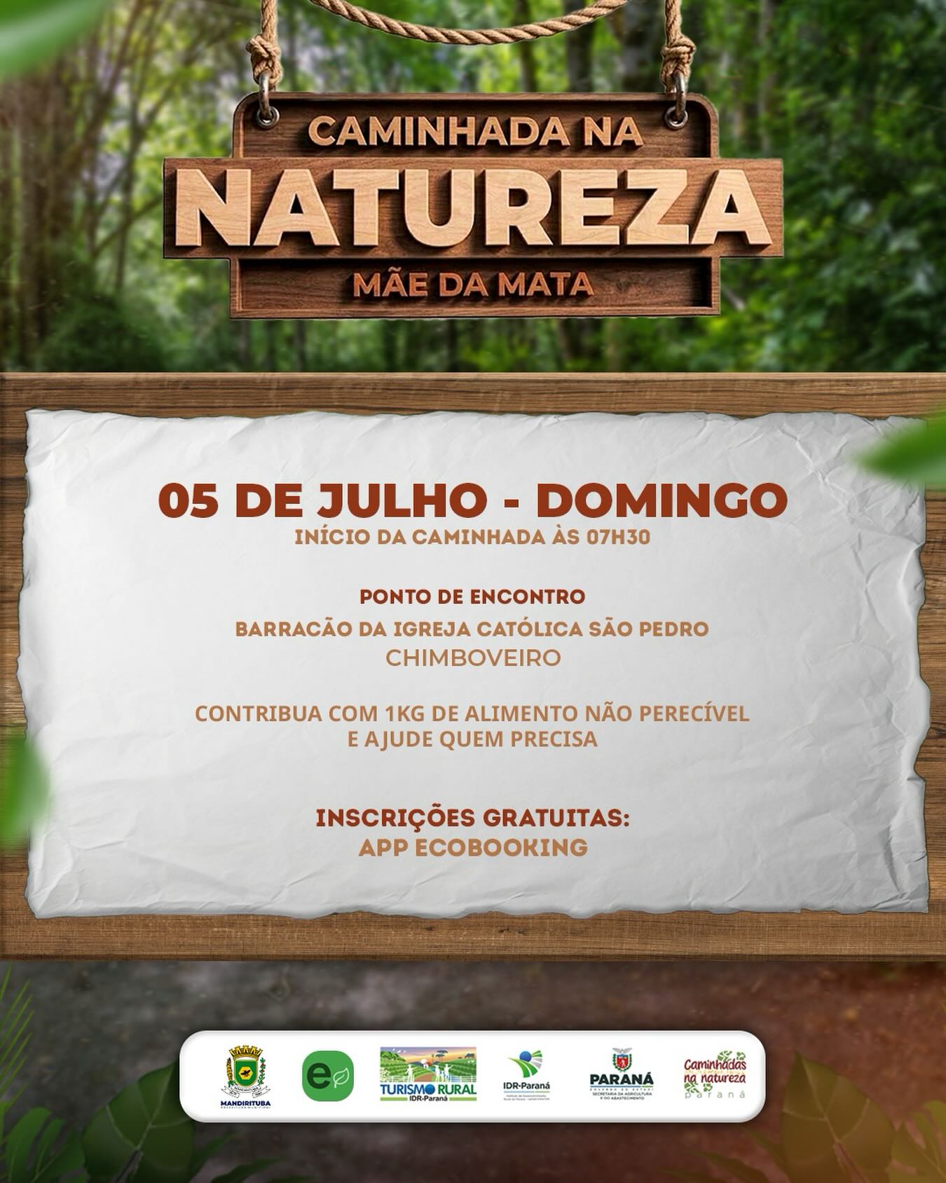 Post do instagram da Prefeitura de Mandirituba